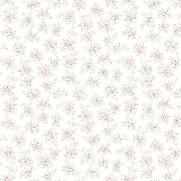 Manhattan Comfort Gradignan Sofiane Pink Botanical Trail 33 ft L X 205 in W Wallpaper - BR4072-70038