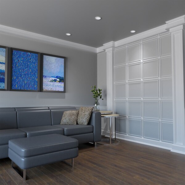 Ekena Millwork Medium Fairplay Decorative Fretwork Wall Panels in Architectural PVC, 15 3/8"W x 15 3/8"H x 3/8"T - WALP16X16FPY