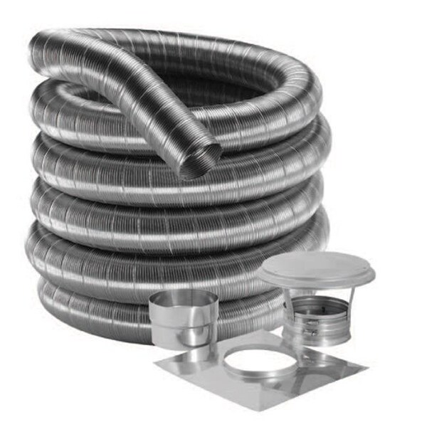 M&G Duravent M & G Duravent 6DF304-25K 6 Inch x 25 ft. kit of 304-Alloy DuraFlex Light Liner - 103308