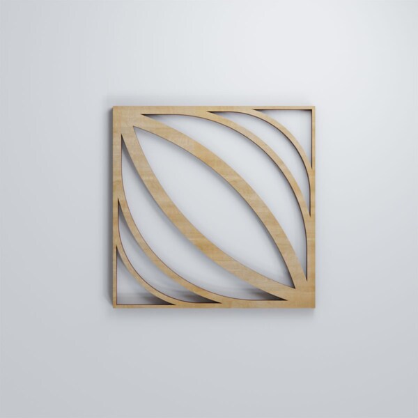 Ekena Millwork Extra Small Otis Decorative Fretwork Wood Wall Panels, Hickory, 7 3/8"W x 7 3/8"H x 3/8"T - WALW08X08X0375OTSHI