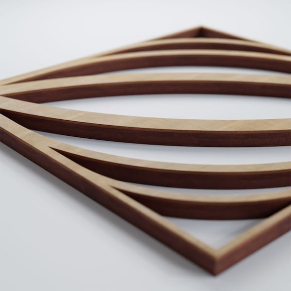 Ekena Millwork Extra Small Otis Decorative Fretwork Wood Wall Panels, Hickory, 7 3/8"W x 7 3/8"H x 3/8"T - WALW08X08X0375OTSHI