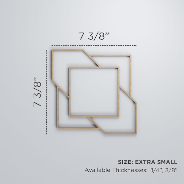 Ekena Millwork Extra Small Monument Decorative Fretwork Wood Wall Panels, Alder, 7 3/8"W x 7 3/8"H x 3/8"T - WALW08X08X0375MMTAL
