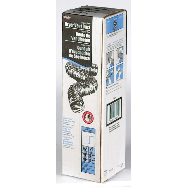 Supurr-Flex Deflect-O Supurr-Flex 300 in. L X 4 in. D Silver Aluminum Dryer Transition Duct - F0425