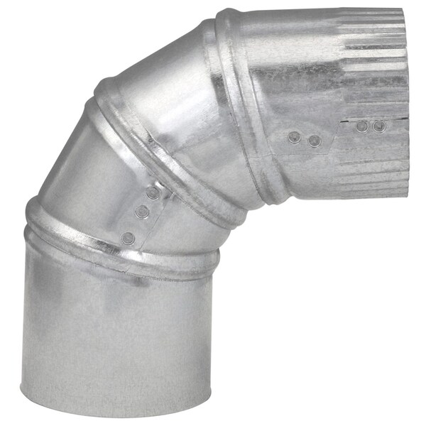 Imperial Mfg Imperial 3 in. D X 3 in. D Adjustable 90 deg Galvanized Steel Furnace Pipe Elbow - GV0282-C