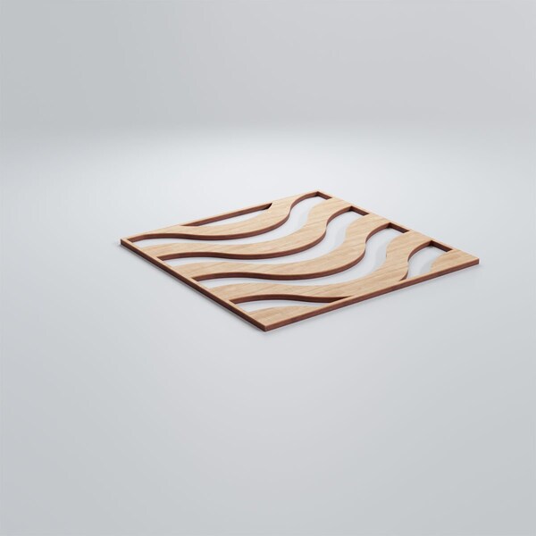 Ekena Millwork Medium Parker Decorative Fretwork Wood Wall Panels, Alder, 15 3/8"W x 15 3/8"H x 3/8"T - WALW16X16X0375PKRAL