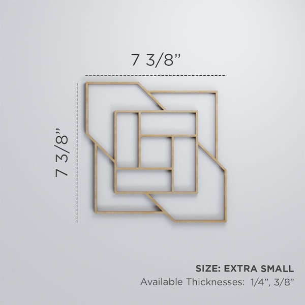 Ekena Millwork Extra Small Loveland Decorative Fretwork Wood Wall Panels, Birch, 7 3/8"W x 7 3/8"H x 3/8"T - WALW08X08X0375LLDBI
