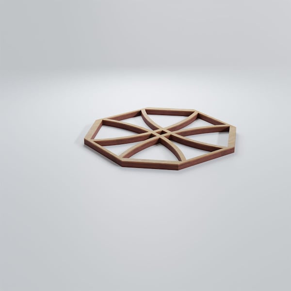 Ekena Millwork Extra Small Haswell Decorative Fretwork Wood Wall Panels, Birch, 7 3/8"W x 7 3/8"H x 3/8"T - WALW08X08X0375HWLBI