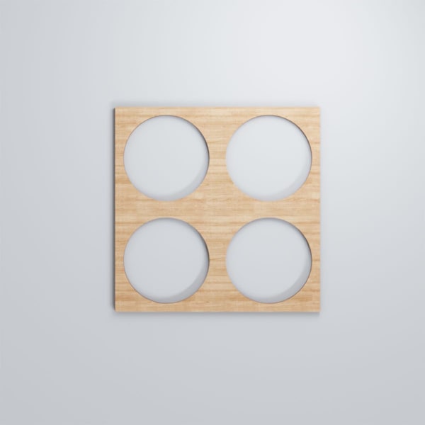 Ekena Millwork Medium Wembley Decorative Fretwork Wood Wall Panels, Alder, 15 3/8"W x 15 3/8"H x 3/8"T - WALW16X16X0375WEMAL