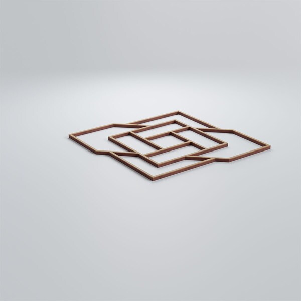 Ekena Millwork Medium Loveland Decorative Fretwork Wood Wall Panels, Hickory, 15 3/8"W x 15 3/8"H x 3/8"T - WALW16X16X0375LLDHI