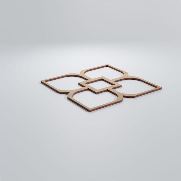 Ekena Millwork Medium Olivia Decorative Fretwork Wood Wall Panels, Birch, 15 3/8"W x 15 3/8"H x 3/8"T - WALW16X16X0375OLVBI