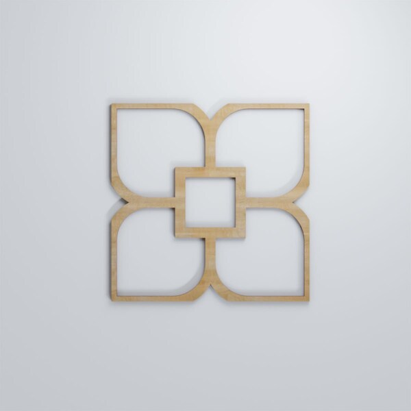 Ekena Millwork Medium Olivia Decorative Fretwork Wood Wall Panels, Birch, 15 3/8"W x 15 3/8"H x 3/8"T - WALW16X16X0375OLVBI