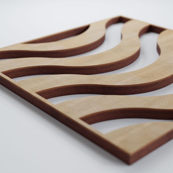 Ekena Millwork Extra Small Parker Decorative Fretwork Wood Wall Panels, Hickory, 7 3/8"W x 7 3/8"H x 3/8"T - WALW08X08X0375PKRHI
