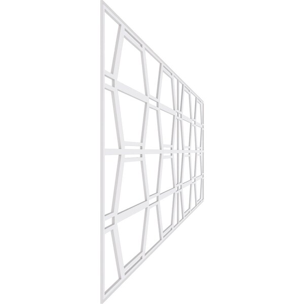Ekena Millwork Set of Four Panels for 94 1/2"W x 36 1/4"H Greeley Fretwork Wainscot Wall Paneling - WPKP18X01X47GLY