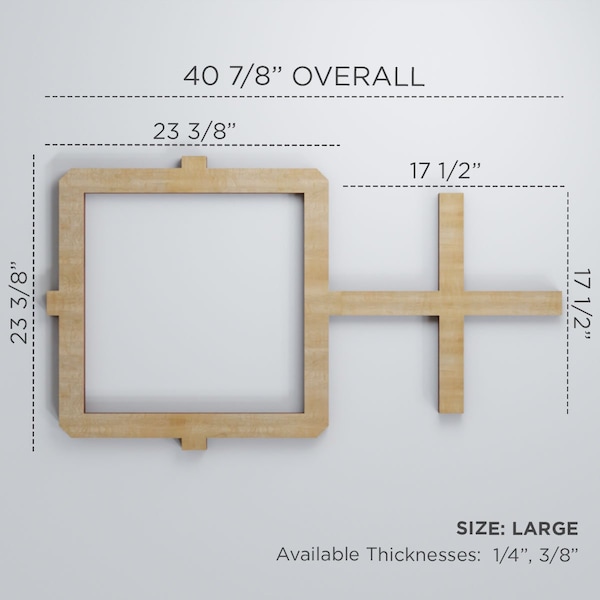 Ekena Millwork Large Carlisle Decorative Fretwork Wood Wall Panels, Birch, 40 7/8"W x 23 3/8"H x 3/8"T - WALW24X24X0375CARBI