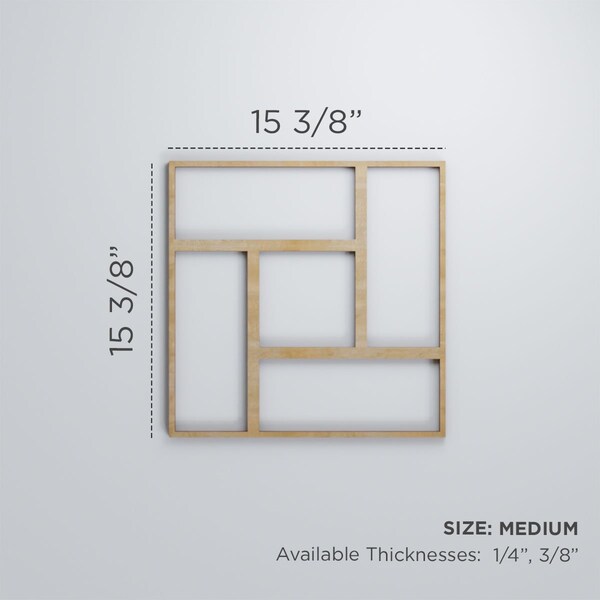 Ekena Millwork Medium Sheffield Decorative Fretwork Wood Wall Panels, Cherry, 15 3/8"W x 15 3/8"H x 3/8"T - WALW16X16X0375SHFCH