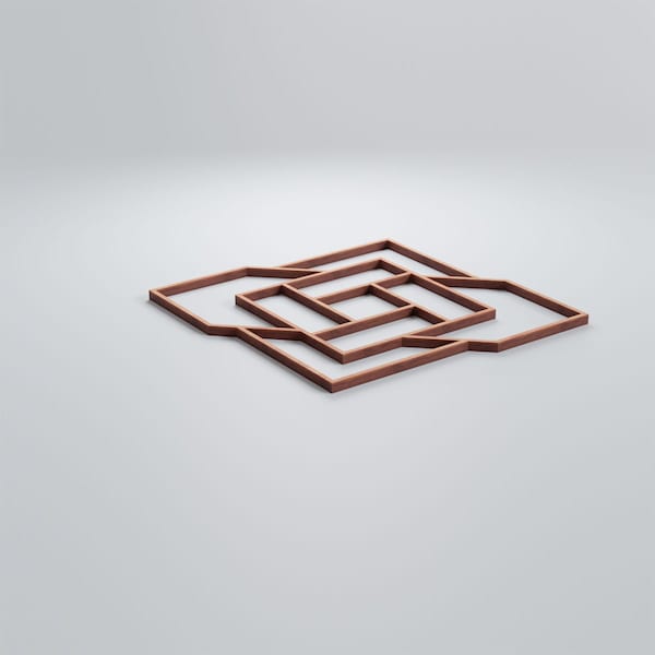 Ekena Millwork Small Loveland Decorative Fretwork Wood Wall Panels, Cherry, 11 3/8"W x 11 3/8"H x 3/8"T - WALW12X12X0375LLDCH
