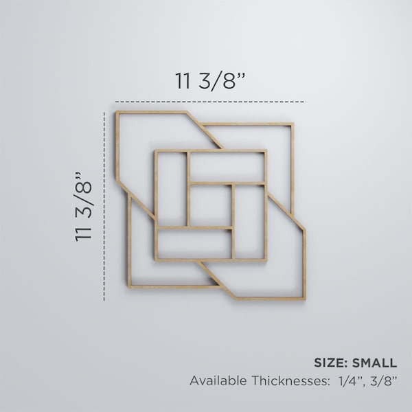 Ekena Millwork Small Loveland Decorative Fretwork Wood Wall Panels, Cherry, 11 3/8"W x 11 3/8"H x 3/8"T - WALW12X12X0375LLDCH