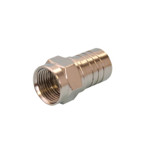 Conectores macho F de 75 ohmios para crimpado con anillo de 1/2'' para Rg-6 Cuádruple - CFC-7125 de Quest Technology International