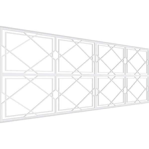 Ekena Millwork Set of Four Panels for 94 1/2"W x 36 1/4"H Kiowa Fretwork Wainscot Wall Paneling - WPKP18X01X47KWA
