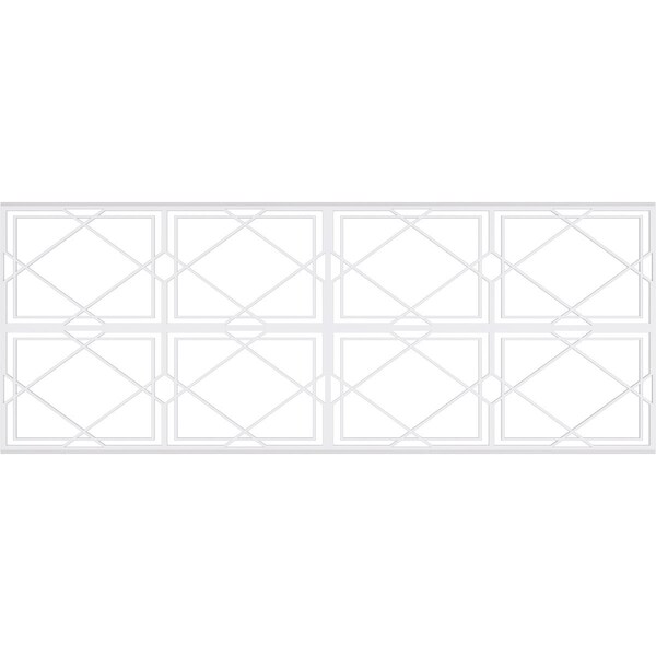 Ekena Millwork Set of Four Panels for 94 1/2"W x 36 1/4"H Kiowa Fretwork Wainscot Wall Paneling - WPKP18X01X47KWA