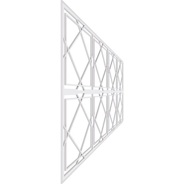 Ekena Millwork Set of Four Panels for 94 1/2"W x 36 1/4"H Kiowa Fretwork Wainscot Wall Paneling - WPKP18X01X47KWA