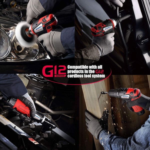 Acdelco G12 12V Cordless 3/8" Chuck 2-Speed Drill Driver, 2-Battery Kit - ARD12119P