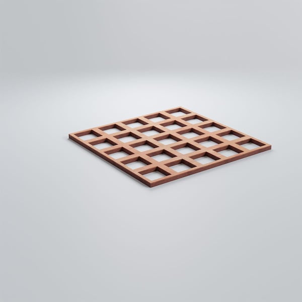 Ekena Millwork Small Manchester Decorative Fretwork Wood Wall Panels, Cherry, 11 3/8"W x 11 3/8"H x 3/8"T - WALW12X12X0375MNCCH