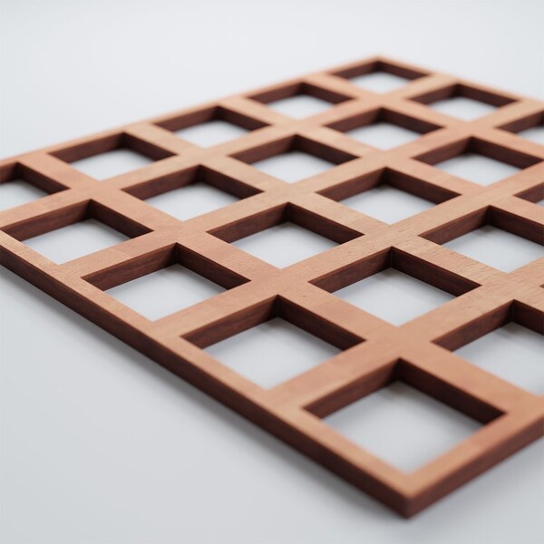 Ekena Millwork Small Manchester Decorative Fretwork Wood Wall Panels, Cherry, 11 3/8"W x 11 3/8"H x 3/8"T - WALW12X12X0375MNCCH