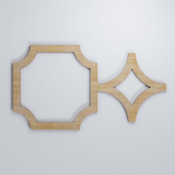 Ekena Millwork Small Anderson Decorative Fretwork Wood Wall Panels, Birch, 20 5/8"W x 11 3/8"H x 3/8"T - WALW12X12X0375ANDBI