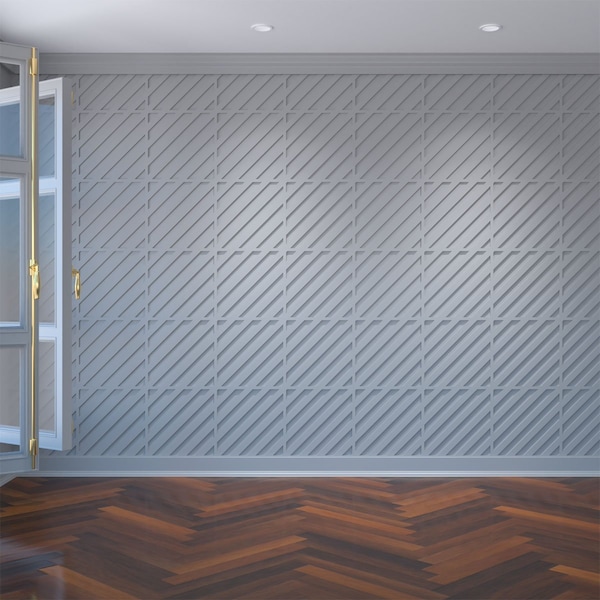 Ekena Millwork Medium Rothwell Decorative Fretwork Wall Panels in Architectural PVC, 15 3/8"W x 15 3/8"H x 3/8"T - WALP16X16RTW