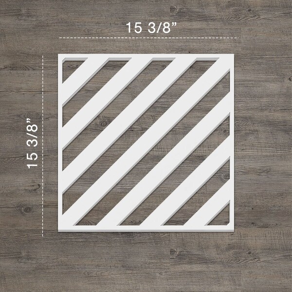 Ekena Millwork Medium Rothwell Decorative Fretwork Wall Panels in Architectural PVC, 15 3/8"W x 15 3/8"H x 3/8"T - WALP16X16RTW
