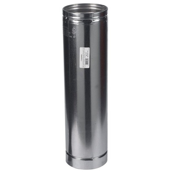 Selkirk Selkirk 6 in. D X 24 in. L Aluminum Round Gas Vent Pipe - 186024