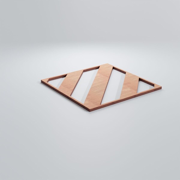 Ekena Millwork Small Strymon Decorative Fretwork Wood Wall Panels, Cherry, 11 3/8"W x 11 3/8"H x 3/8"T - WALW12X12X0375STRCH