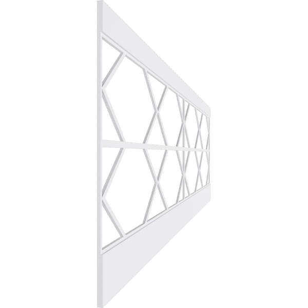 Ekena Millwork 32"H x 94 1/2"W Fraser PVC Wainscot Paneling Kit - WPK32X94FSR