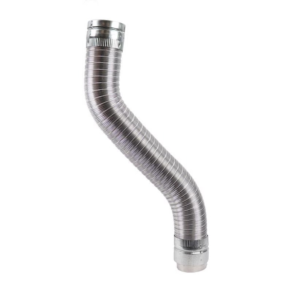Selkirk Selkirk 4 in. D X 60 in. L Aluminum/Galvanized Steel Gas Vent Connector - 4EFC-5S