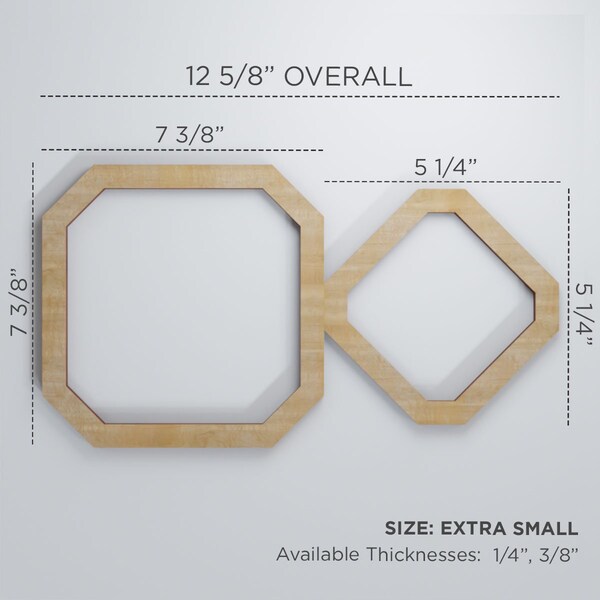 Ekena Millwork Extra Small Lockhart Decorative Fretwork Wood Wall Panels, Wood, 12 5/8"W x 7 3/8"H x 3/8"T - WALW08X08X0375LKHMF