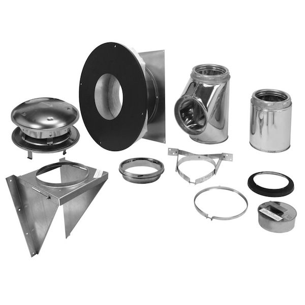 Selkirk Selkirk 6 in. Stainless Steel Stove Pipe Wall Support Kit - 206622