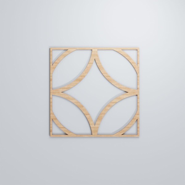 Ekena Millwork Large Crosby Decorative Fretwork Wood Wall Panels, Alder, 23 3/8"W x 23 3/8"H x 3/8"T - WALW24X24X0375CROAL