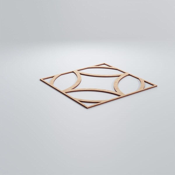 Ekena Millwork Large Crosby Decorative Fretwork Wood Wall Panels, Alder, 23 3/8"W x 23 3/8"H x 3/8"T - WALW24X24X0375CROAL