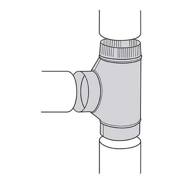 Imperial Imperial 5 in. X 5 in. X 5 in. Galvanized Steel Furnace Pipe Tee - GV0887