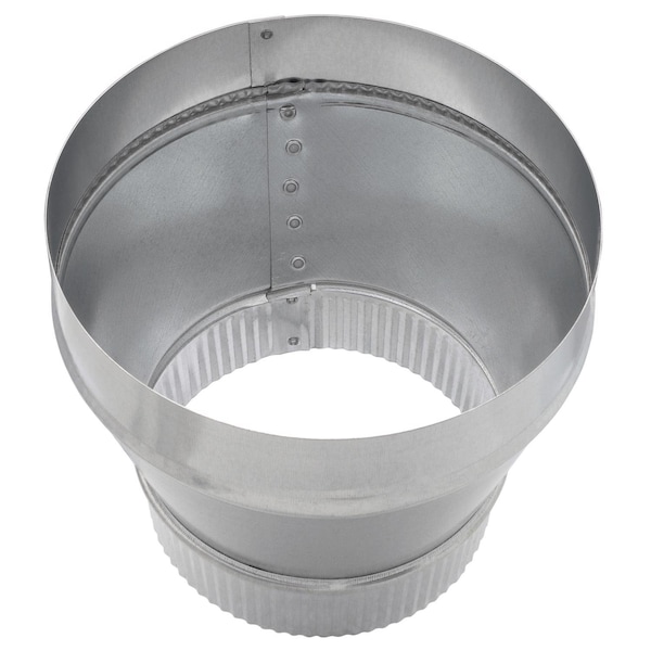 Imperial Mfg Imperial 8 in. D X 6 in. D Galvanized Steel Furnace Pipe Reducer - GV1351