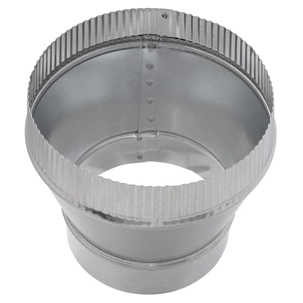 Imperial Mfg Imperial 6 in. D X 8 in. D Galvanized Steel Furnace Pipe Increaser - GV1360