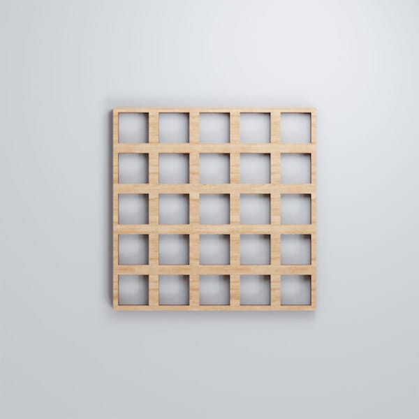Ekena Millwork Extra Small Manchester Decorative Fretwork Wood Wall Panels, Alder, 7 3/8"W x 7 3/8"H x 3/8"T - WALW08X08X0375MNCAL