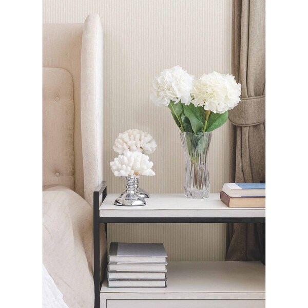 York Wallcoverings Shodo Stripe Cream Wallpaper - SR1508