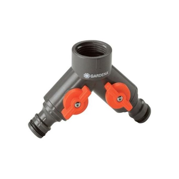Conector Twin Tap de 0.62 y 0.5 pulgadas de Gardena 36938-G Nylon-ABS - 7439870