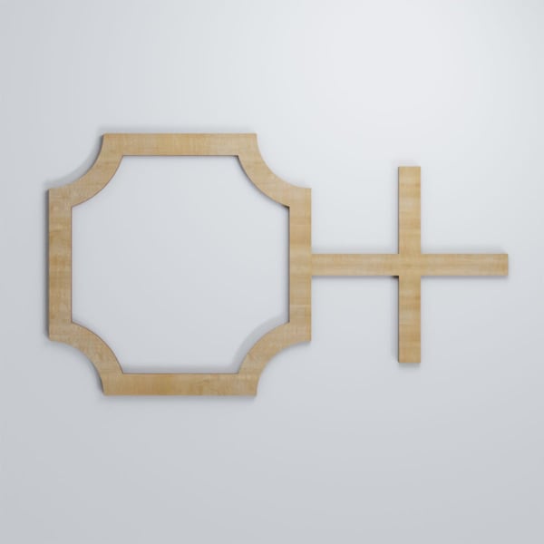 Ekena Millwork Medium Bradley Decorative Fretwork Wood Wall Panels, Birch, 26 7/8"W x 15 3/8"H x 3/8"T - WALW16X16X0375BRDBI