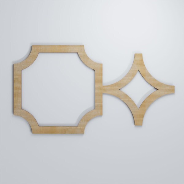 Ekena Millwork Medium Anderson Decorative Fretwork Wood Wall Panels, Hickory, 27 7/8"W x 15 3/8"H x 3/8"T - WALW16X16X0375ANDHI