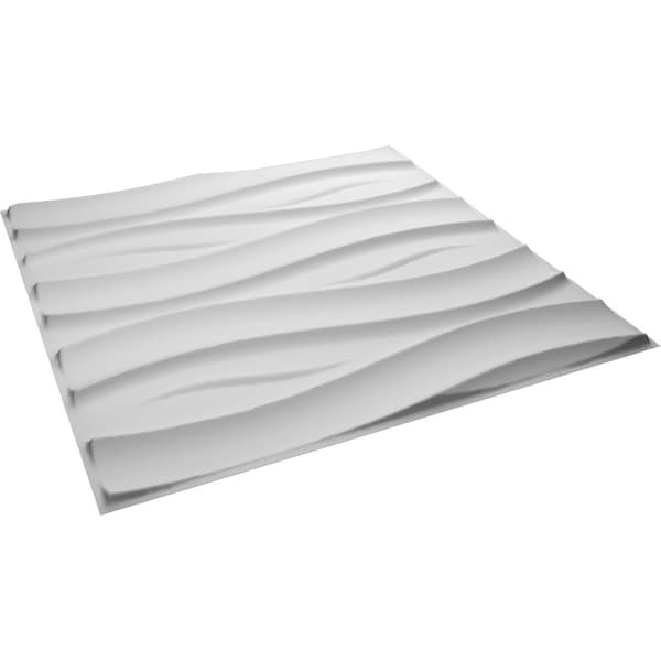 Ekena Millwork 19 5/8in. W x 19 5/8in. H Swell EnduraWall Decorative 3D Wall Panel, White, 20PK - WP20X20SSWH-CASE-20