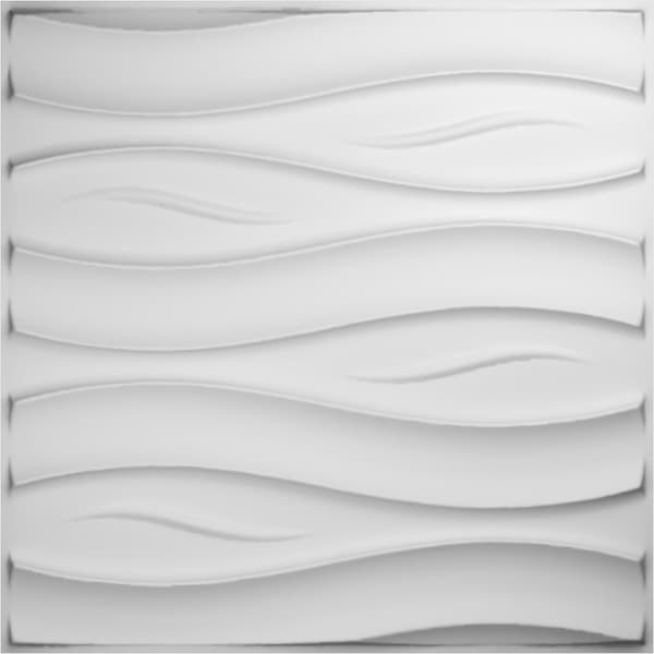 Ekena Millwork 19 5/8in. W x 19 5/8in. H Swell EnduraWall Decorative 3D Wall Panel, White, 20PK - WP20X20SSWH-CASE-20