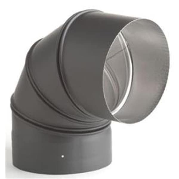 Integra Miltex Selkirk Corporation 2814AB 8 Inch  Heat-fab 22-ga Welded Black Stovepipe  90 Deg Sectioned  Adjustable Elbow - 21353